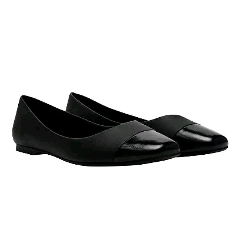 NWT DV Dolce Vita Womens MALANIE Square Toe Black Ballet Flats Shoes Slip On 8.5